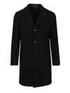 Tagliatore Cappotto Foderato Bruce Medio Nero 70lana 20 Poliam 10 Cachemire Coats Blue In Black
