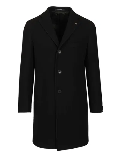 TAGLIATORE CAPPOTTO FODERATO BRUCE MEDIO NERO 70LANA 20 POLIAM 10 CACHEMIRE COATS BLACK