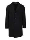 Tagliatore Cappotto Foderato Bruce Medio Nero 70lana 20 Poliam 10 Cachemire Coats Blue In Black