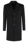Tagliatore Tailored Coat With Notch Lapel And Pockets In Blue
