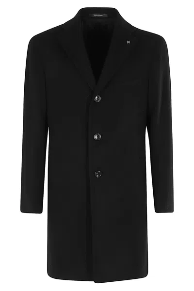 Tagliatore Logo-patch Single-breasted Blazer In Black