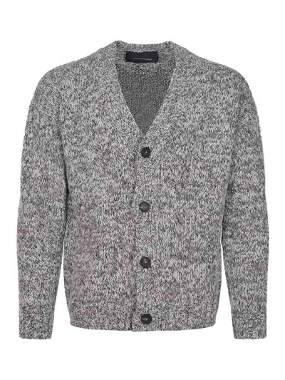 Tagliatore Cardigan Made Of Mixed Wool In Gray
