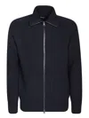 Tagliatore Zippered Blue Sweater In Blue