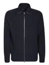 Tagliatore Zippered Blue Sweater In Blue