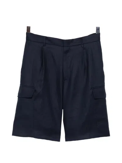 Tagliatore Cargo Pleated Trousers In Blue