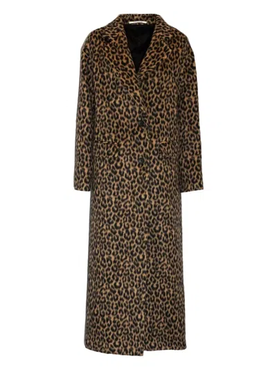 Tagliatore Carine Spotted-pattern Sinlge-breated Coat In Animal Print