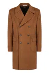 Tagliatore Arden Double-breasted Virgin Wool Coat In Brown