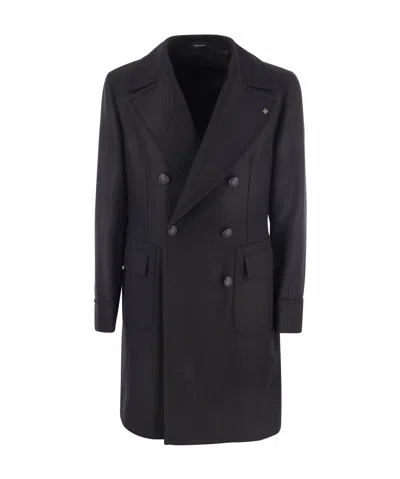Tagliatore Carloz Double-breasted Coat In Black