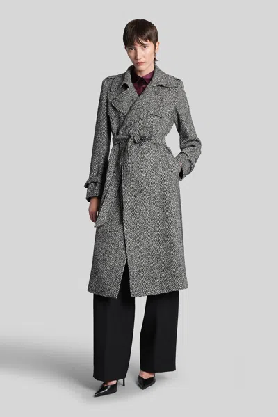 Tagliatore Carola In Black Wool In Gray