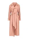 Tagliatore Carola Long Trench Coat In Pink