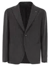 Tagliatore Two-button Patch Pocket Jacket In Black