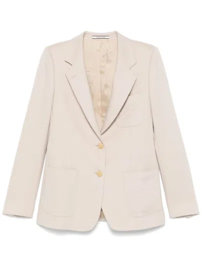 Tagliatore Cashmere Blazer In Neutrals