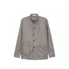 Tagliatore Klein Button-up Patch-pocket Jacket In Gray