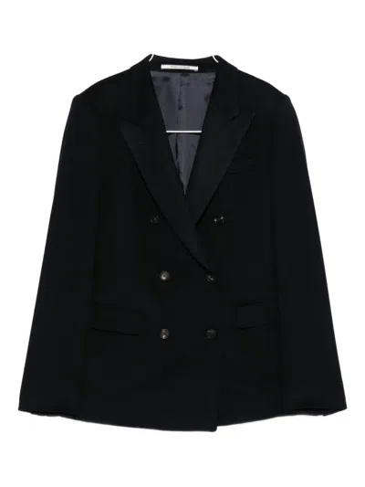 Tagliatore Cashmere Double-breasted Blazer In Black