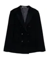 Tagliatore Cashmere Double-breasted Blazer In Black