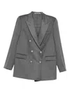 Tagliatore Cashmere Double-breasted Blazer In Gray
