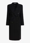 Tagliatore Structured Double-breasted Jacket With Flap Pockets In Black