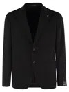 Tagliatore Wool Single-breasted Blazer In Black