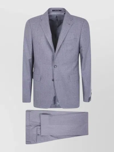 Tagliatore Cashmere Single-breasted Jacket In Blue