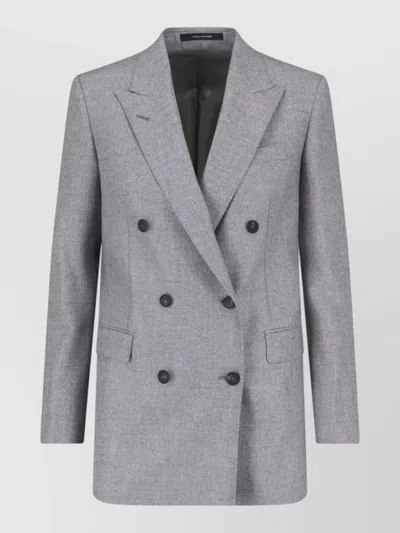 Tagliatore Cashmere Suit Jacket In Gray