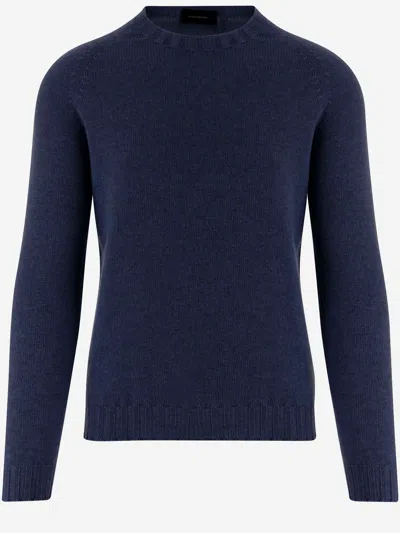 Tagliatore Cashmere Sweater In Blue