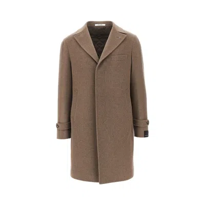 Tagliatore Cashmere Tailored Coat In Neutral