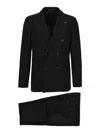 Tagliatore Naples Suit With Double Breasted Jacket In Grey