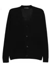 Tagliatore Castor Cardigan In Black