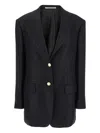 Tagliatore Black Jacket With Pointed Lapels And Front Pockets In Viscose Blend Woman In Black