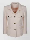 Tagliatore Chanel Bouclet Jacket With Front Flap Pockets