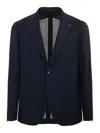 Tagliatore Wool Hopsack Jacket In Blue