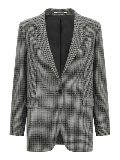 Tagliatore Oversize Blazer Jacket In Gray