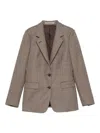 Tagliatore Houndstooth Patterned Brown Tailored Jacket In Brown