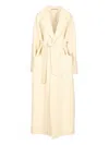 Tagliatore Charlize Wool Long Coat Coats White In White