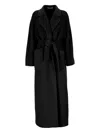 Tagliatore Maxi Coat With Belt Loops And Pockets In Black