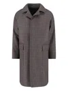 Tagliatore Houndstooth Pattern Jacket With Structured Collar And Flap Pockets In Gray