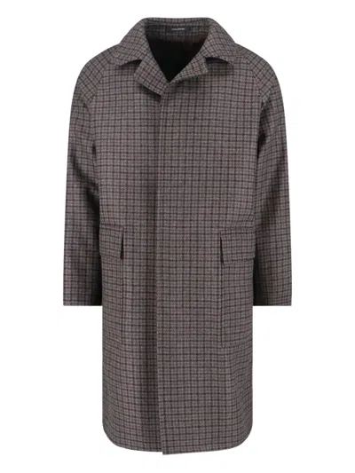 TAGLIATORE CHECK BUTTONED COAT