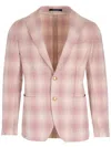 Tagliatore Check Motif Jacket Jackets Beige In Beige