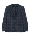 Tagliatore Monte Carlo Tweed Wool Jacket With Brooch In Black