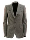 Tagliatore Check-pattern Blazer In Gray