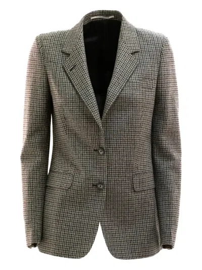 Tagliatore Check-pattern Blazer In Gray
