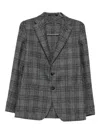 Tagliatore Plaid Tailored Jacket With Notch Lapels In Gray