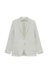 Tagliatore Check-pattern Blazer In Gray