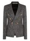 Tagliatore Structured Double-breasted Blazer Button Detailing In Black