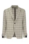 Tagliatore Men Check Pattern Jacket In Grey