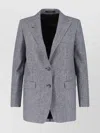 Tagliatore Check Pattern Notch Lapel Front Pockets Blazer In Gray