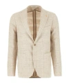 Tagliatore Check-pattern Single-breasted Blazer In Nude