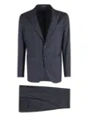 Tagliatore Check-pattern Single-breasted Suit In Blue