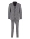 Tagliatore Check-pattern Suit In Gray