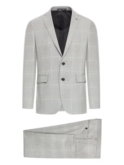TAGLIATORE CHECK-PATTERN SUIT